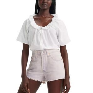 Levi's 501 Original Fit High Rise Lavender Fray Hem Button Closure NWT Size 29"